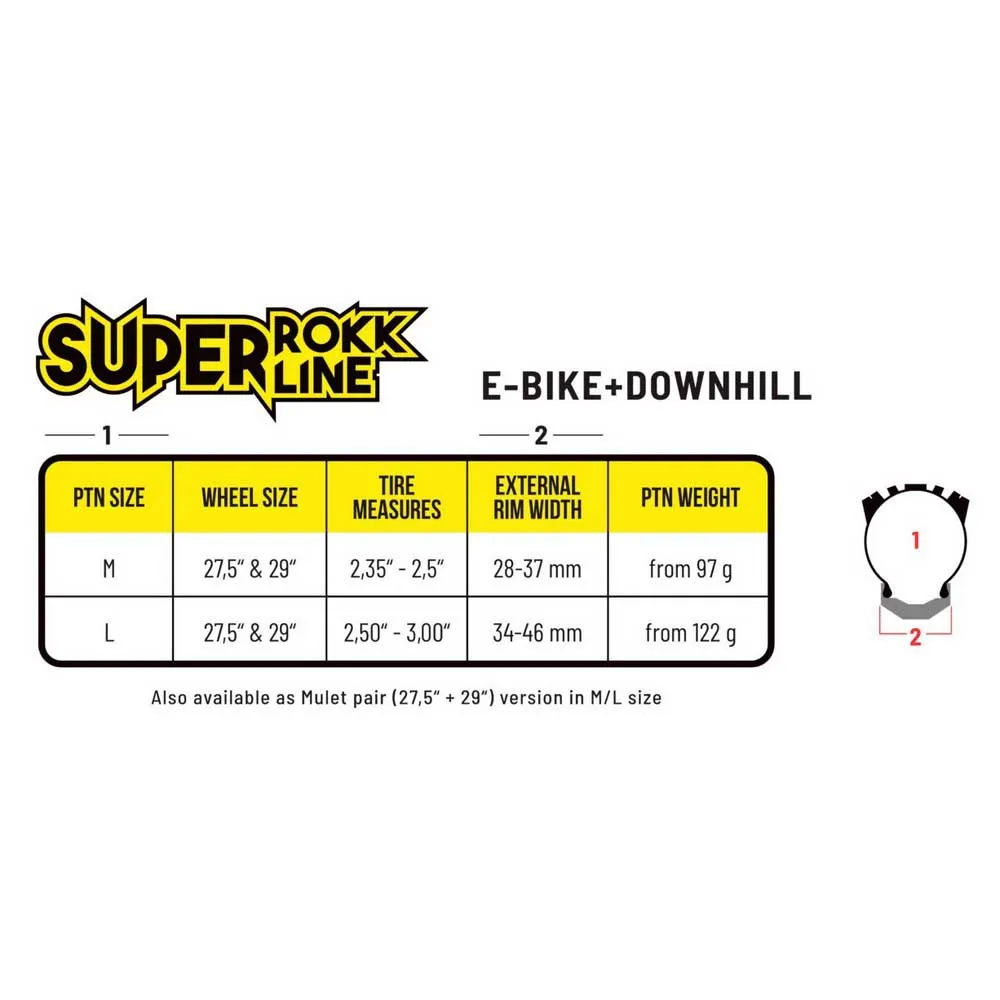 PTN Super Rokkline Schrader 40mm Pannensicherer Schaum 2 Einheiten, Yellow, 29", 28-37 PTN Super Rokkline Schrader 40mm Pannensicherer Schaum 2 Einheiten, Yellow, 29", 28-37