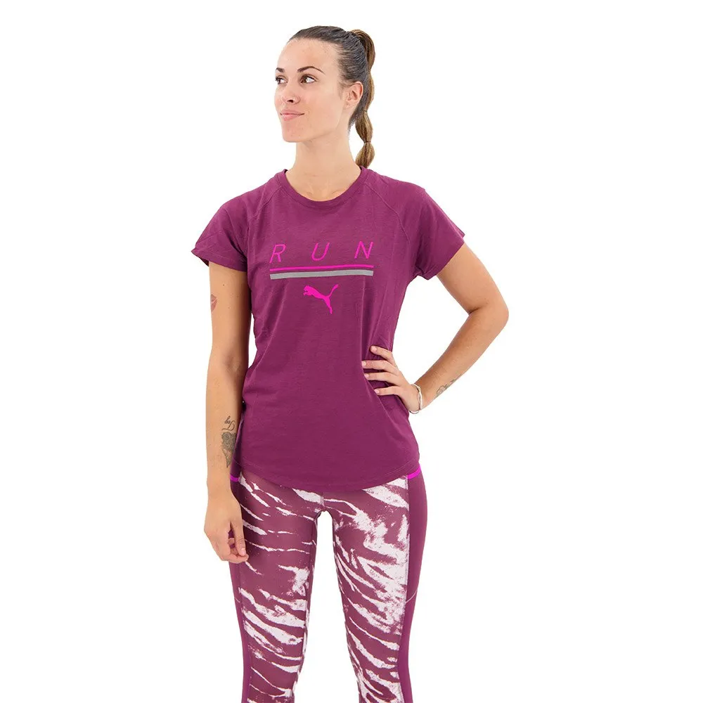 Puma 5k Logo Kurzarm-t-shirt female, Grape wine Puma 5k Logo Kurzarm-t-shirt female, Grape wine