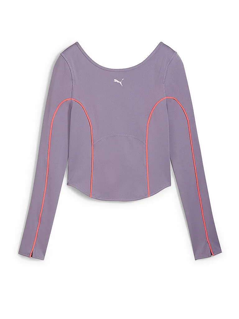 Puma Damen Fitnessshirt Cloudspun Cropped, Lila Puma Damen Fitnessshirt Cloudspun Cropped, Lila