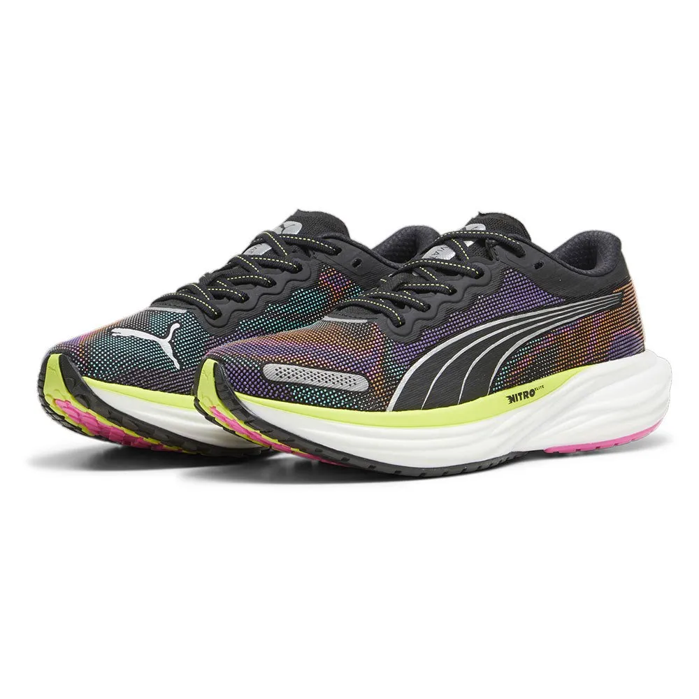 Puma Deviate Nitro 2 Psychedelic Rush Laufschuhe female, Black / lime pow / poison pink Puma Deviate Nitro 2 Psychedelic Rush Laufschuhe female, Black / lime pow / poison pink