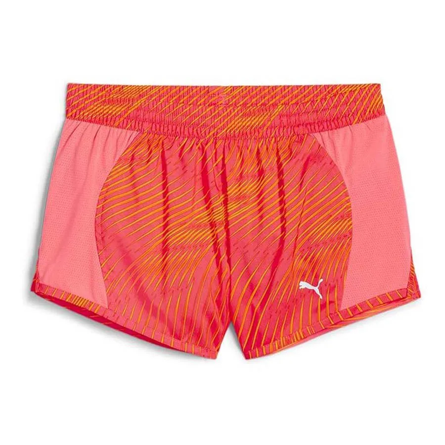 Puma Favorite Aop Velocity 3´´ Kurze Hose female, Sunset glow / sun stream Puma Favorite Aop Velocity 3´´ Kurze Hose female, Sunset glow / sun stream