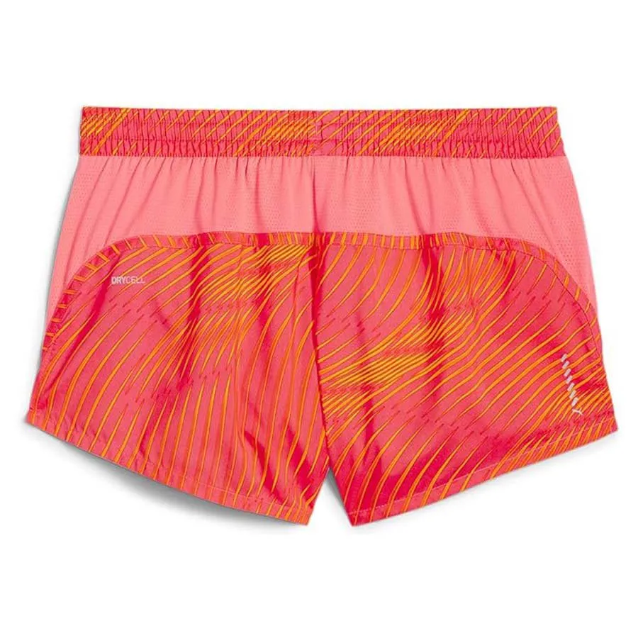 Puma Favorite Aop Velocity 3´´ Kurze Hose female, Sunset glow / sun stream Puma Favorite Aop Velocity 3´´ Kurze Hose female, Sunset glow / sun stream