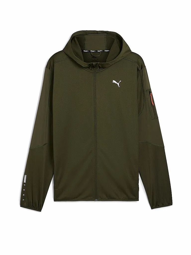 Puma Herren Fitnessjacke Flex Panelled, Olive
