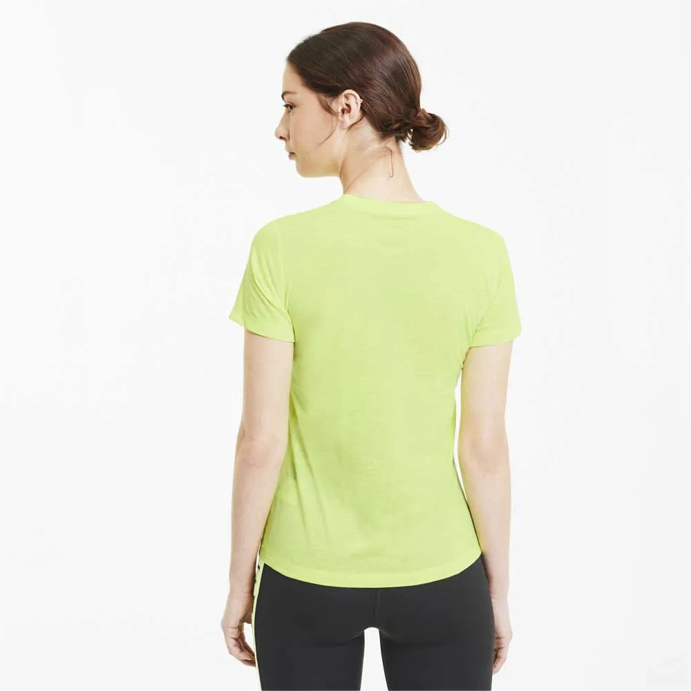 Puma Performance Slogan Kurzarm-t-shirt female, Fizzy yellow / black osg print Puma Performance Slogan Kurzarm-t-shirt female, Fizzy yellow / black osg print