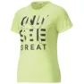 Puma Performance Slogan Kurzarm-t-shirt female, Fizzy yellow / black osg print