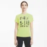Puma Performance Slogan Kurzarm-t-shirt female, Fizzy yellow / black osg print