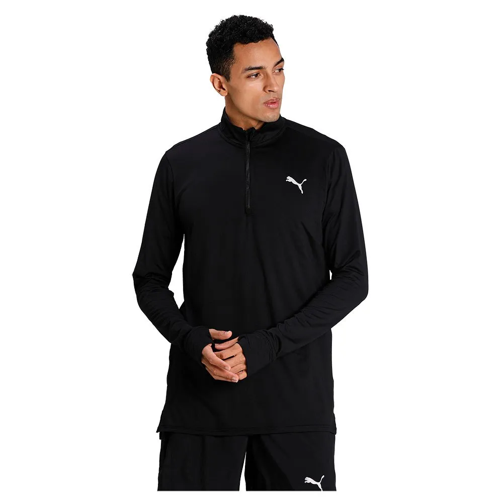 Puma Run Favorite 1/4 Zip Langarm-t-shirt male, Puma black Puma Run Favorite 1/4 Zip Langarm-t-shirt male, Puma black
