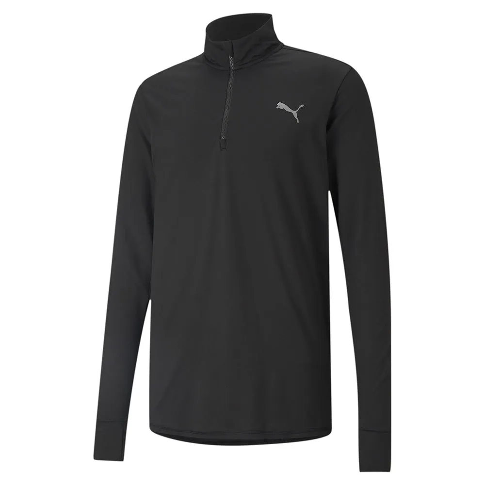 Puma Run Favorite 1/4 Zip Langarm-t-shirt male, Puma black Puma Run Favorite 1/4 Zip Langarm-t-shirt male, Puma black