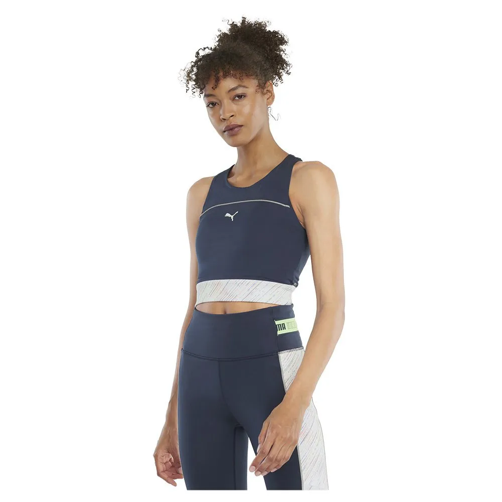 Puma Run High Shine Crop ärmelloses T-shirt female, Puma white Puma Run High Shine Crop ärmelloses T-shirt female, Puma white