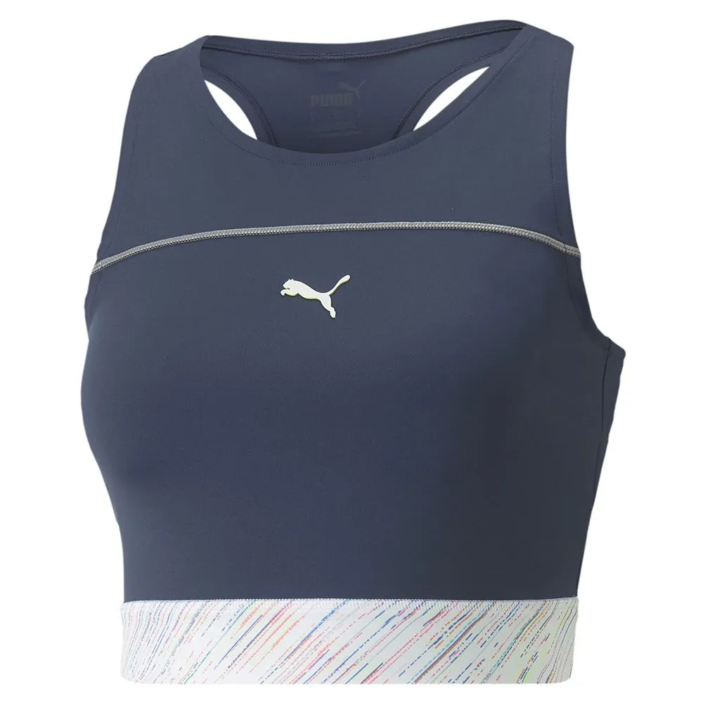 Puma Run High Shine Crop ärmelloses T-shirt female, Puma white Puma Run High Shine Crop ärmelloses T-shirt female, Puma white
