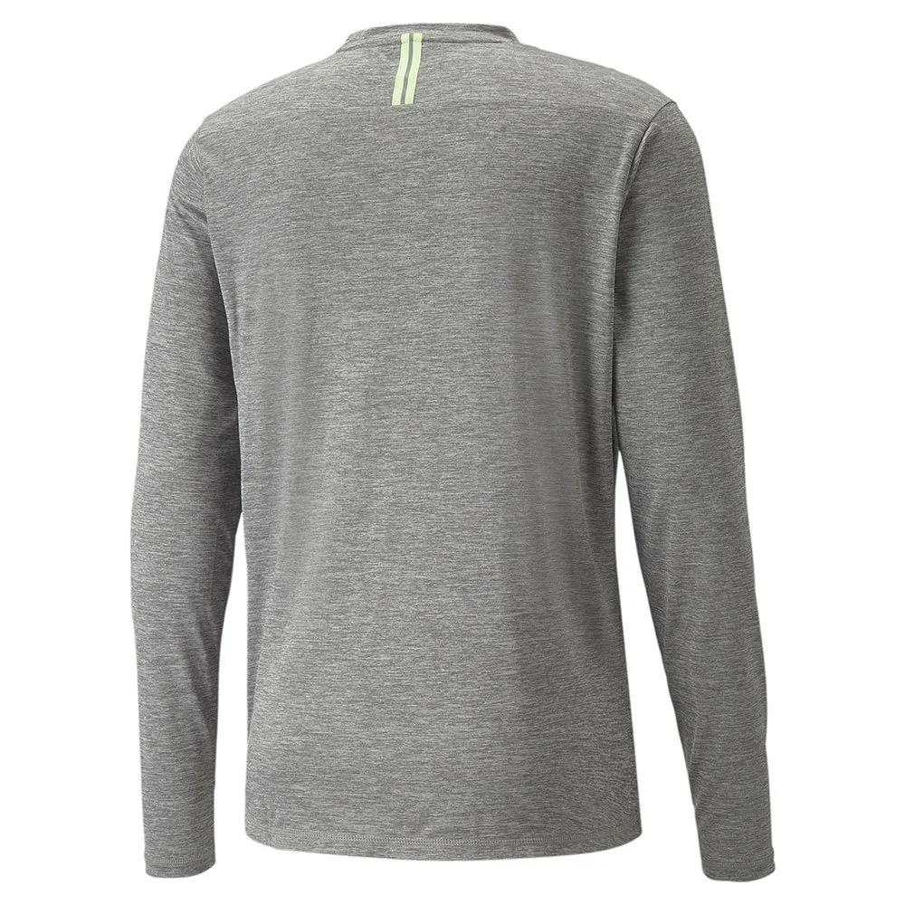 Puma Run Langarm-t-shirt male, Medium gray heather Puma Run Langarm-t-shirt male, Medium gray heather