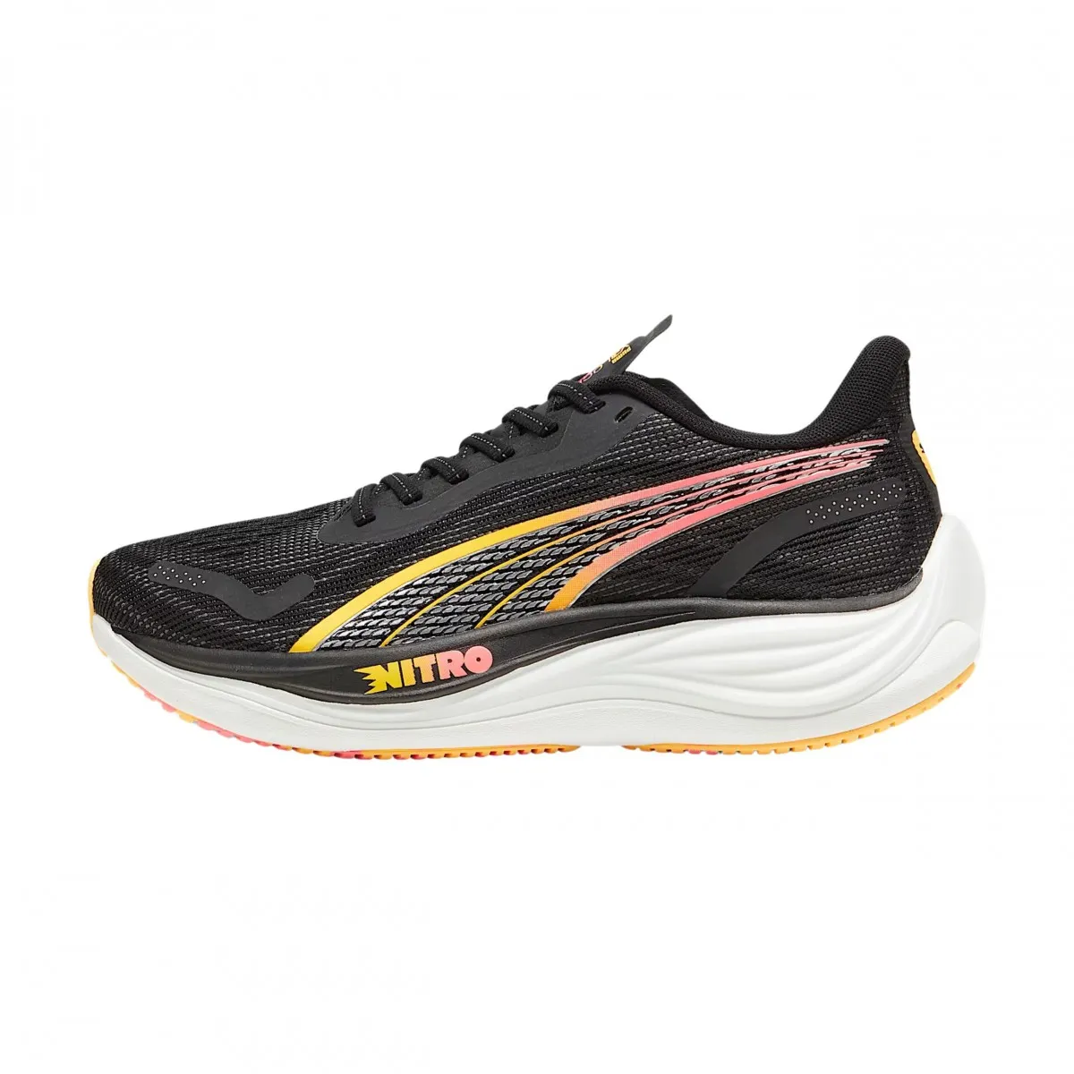 Puma Zapatillas Velocity Nitro 3 Mujer SS25, Negro amarillo Puma Zapatillas Velocity Nitro 3 Mujer SS25, Negro amarillo
