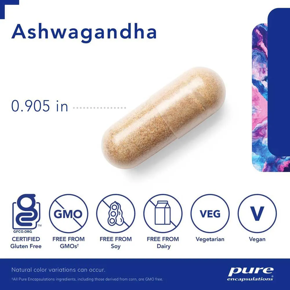 Pure Encapsulations Ashwagandha Kapseln 60 Einheiten, One size