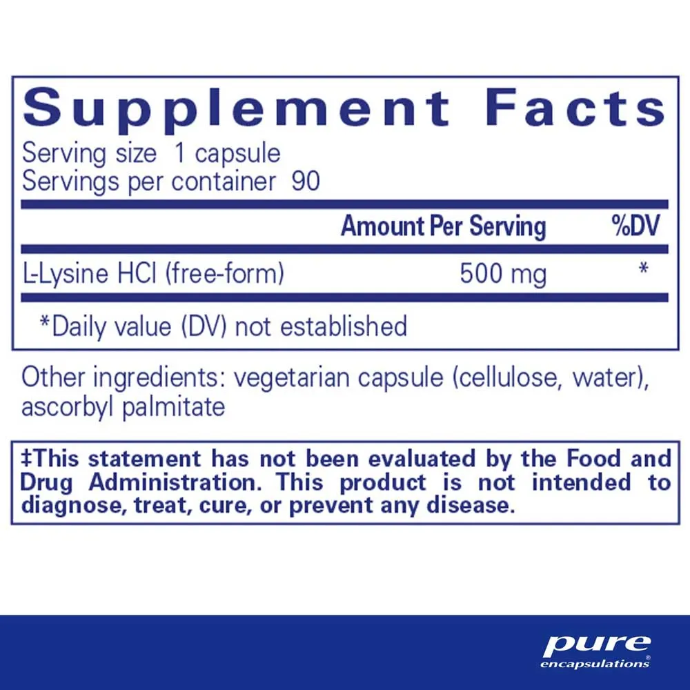 Pure Encapsulations L-lysine Kapseln 90 Einheiten, One size Pure Encapsulations L-lysine Kapseln 90 Einheiten, One size