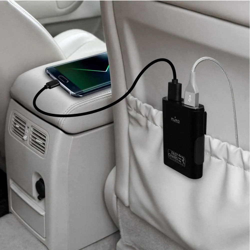 Puro Passenger Usb + Usb 6.8a 2 Ports Ladegerät, Black, One Size Puro Passenger Usb + Usb 6.8a 2 Ports Ladegerät, Black, One Size