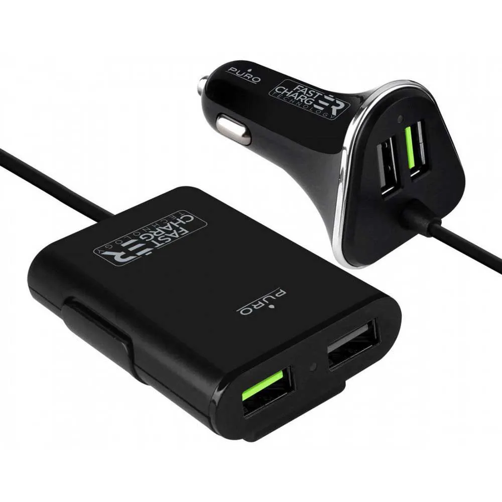 Puro Passenger Usb + Usb 6.8a 2 Ports Ladegerät, Black, One Size Puro Passenger Usb + Usb 6.8a 2 Ports Ladegerät, Black, One Size