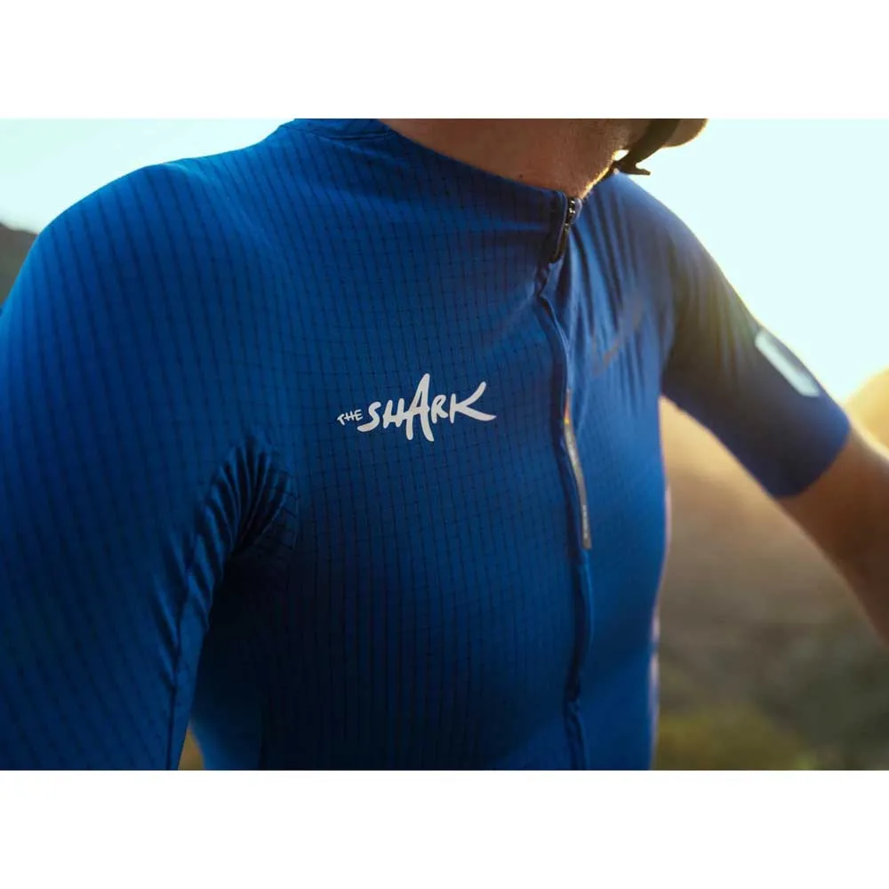 Q36.5 Pinstripe Pro Nibali Kurzarm-radtrikot, Ocean blue Q36.5 Pinstripe Pro Nibali Kurzarm-radtrikot, Ocean blue