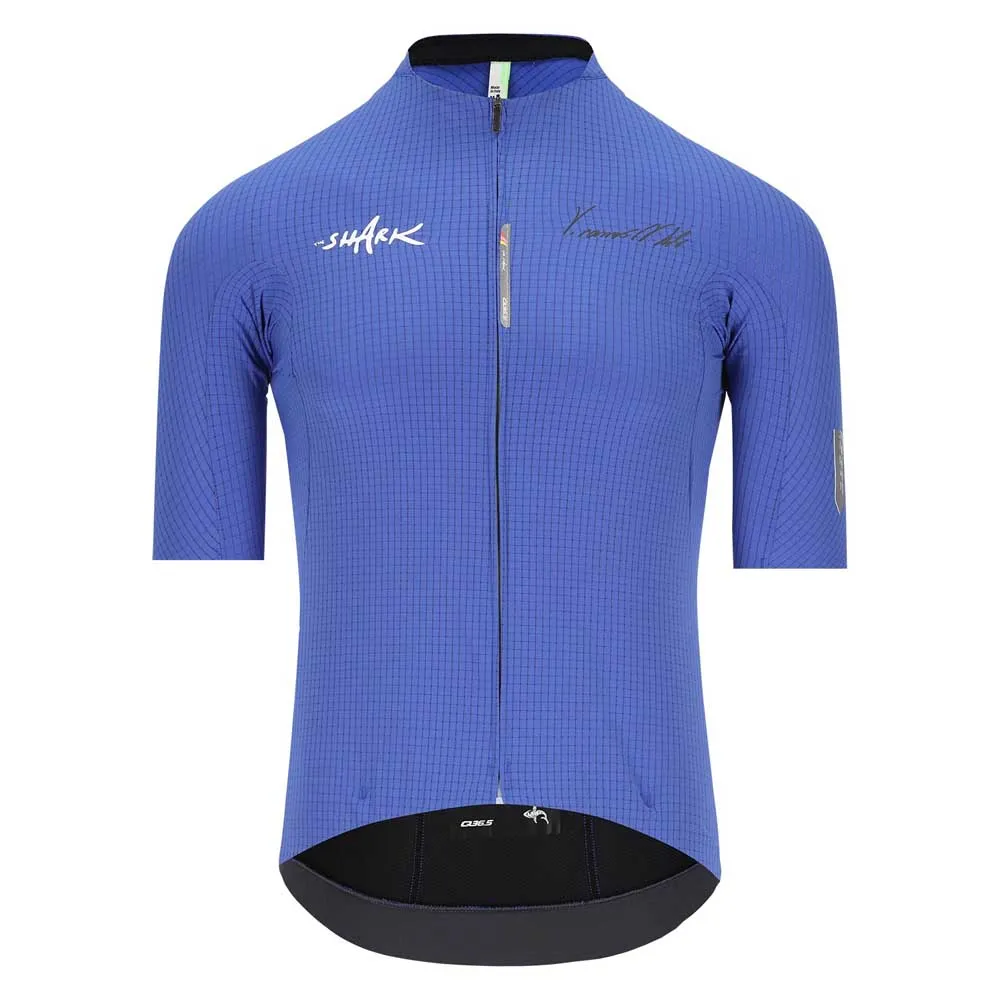Q36.5 Pinstripe Pro Nibali Kurzarm-radtrikot, Ocean blue Q36.5 Pinstripe Pro Nibali Kurzarm-radtrikot, Ocean blue