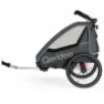 Qeridoo Qupa2 Fahrradanhänger, Grey, Max 60kg