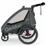 Qeridoo Qupa2 Fahrradanhänger, Grey, Max 60kg