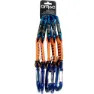 Qi'roc Elektra Mix Poliamida Recto+curvo Clip+poliamida 16/25x110 Mm Karabinerhaken 5 Einheiten, Blue / grey, One Size