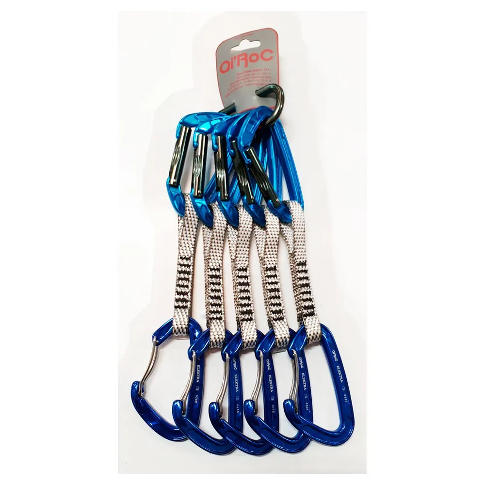 Qi'roc Elektra Mix Recto+curvo Clip+exprés Dyneema 12x120 Mm+mini Karabinerhaken 5 Einheiten, Blue, One Size Qi'roc Elektra Mix Recto+curvo Clip+exprés Dyneema 12x120 Mm+mini Karabinerhaken 5 Einheiten, Blue, One Size