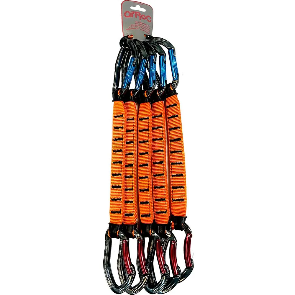 Qi'roc Urano Poliamida Recto+curvo+poliamida 16/25x250 Mm Karabinerhaken 5 Einheiten, Grey / blue / red, One Size Qi'roc Urano Poliamida Recto+curvo+poliamida 16/25x250 Mm Karabinerhaken 5 Einheiten, Grey / blue / red, One Size