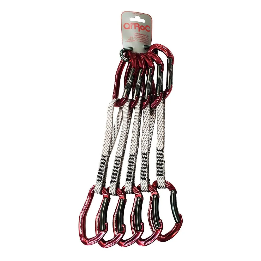 Qi'roc Urano Straight/curve+express Dyneema 12x170 Mm+mini Karabinerhaken 5 Einheiten, Maroon / grey, One Size Qi'roc Urano Straight/curve+express Dyneema 12x170 Mm+mini Karabinerhaken 5 Einheiten, Maroon / grey, One Size
