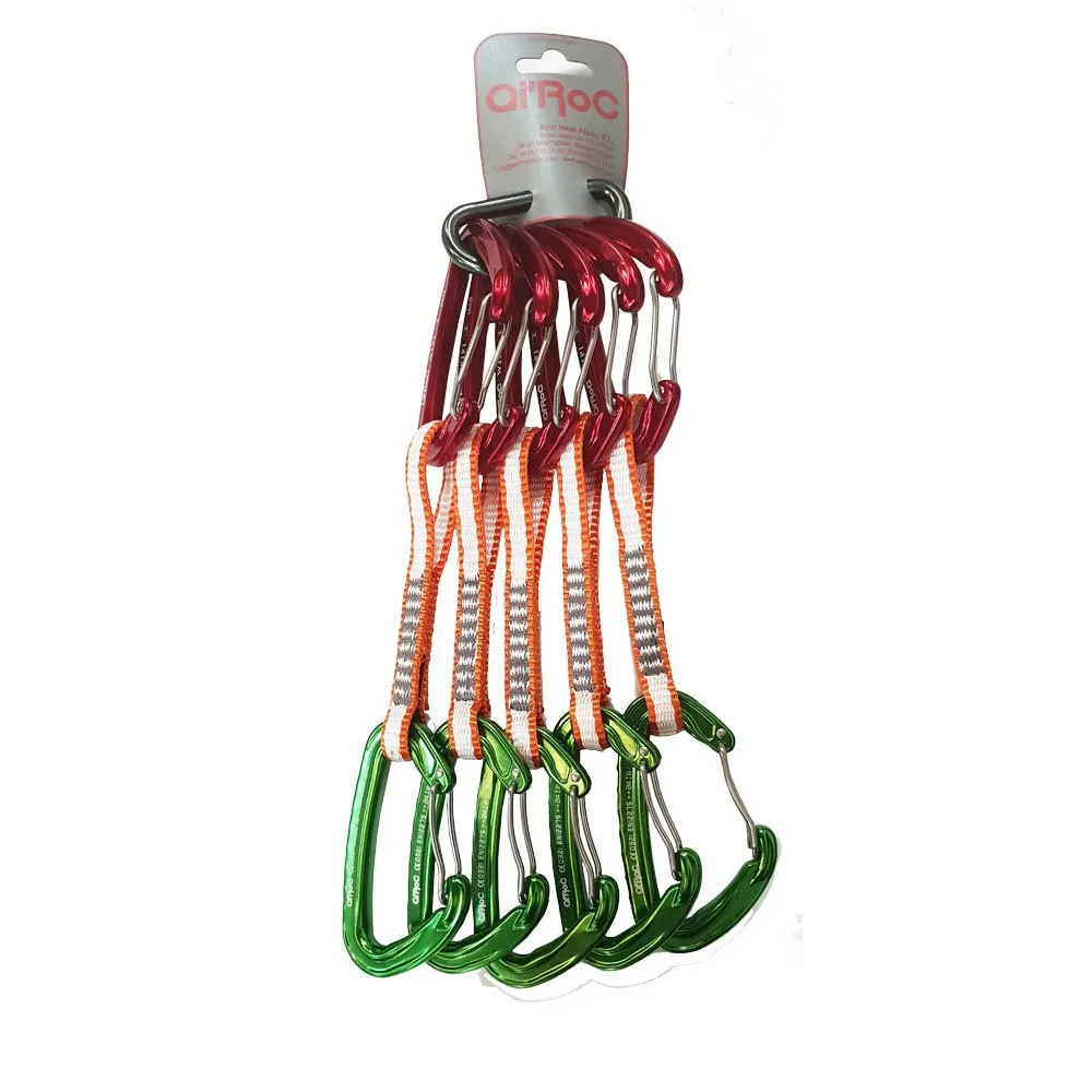 Qi'roc Wifi Straight/curve Clip+express Dyneema 10x120 Mm+mini Karabinerhaken 5 Einheiten, Red / green, One Size Qi'roc Wifi Straight/curve Clip+express Dyneema 10x120 Mm+mini Karabinerhaken 5 Einheiten, Red / green, One Size