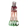 Qi'roc Wifi Straight/curve Clip+express Dyneema 10x170 Mm+mini Karabinerhaken 5 Einheiten, Red / green, One Size