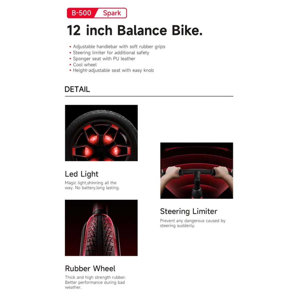 Qplay Spark 12´´ With Led Lights Laufrad Qplay Spark 12´´ With Led Lights Laufrad