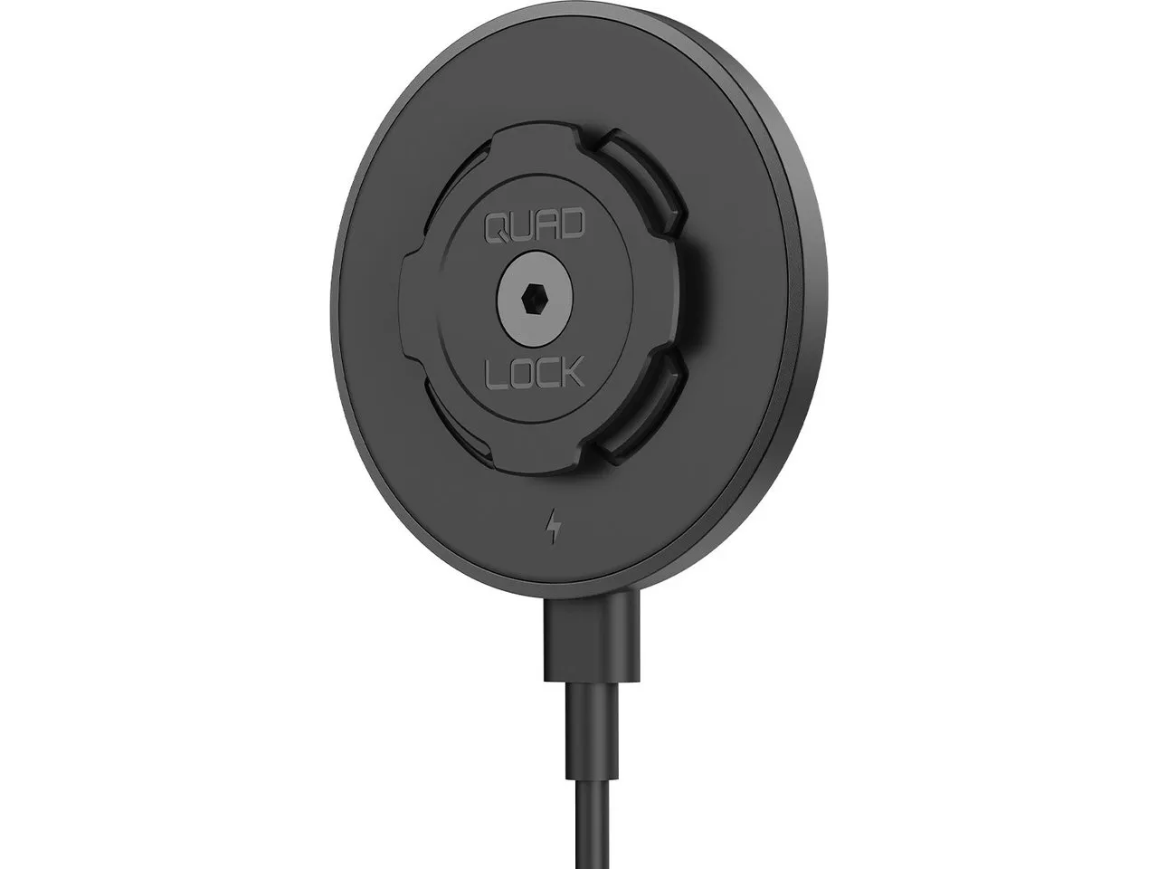 Quad Lock Kabelloser Ladekopf für Auto / Schreibtisch, Schwarz Quad Lock Kabelloser Ladekopf für Auto / Schreibtisch, Schwarz