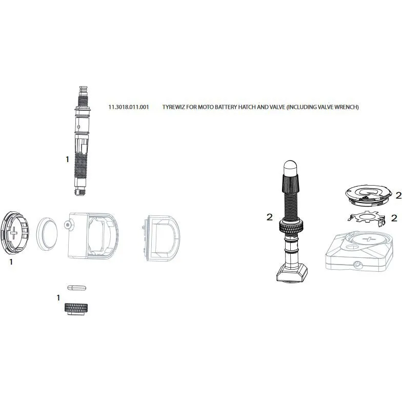 Quarq Tyrewiz Zipp 3zero Moto Batterieabdeckung + Ventil, Black Quarq Tyrewiz Zipp 3zero Moto Batterieabdeckung + Ventil, Black