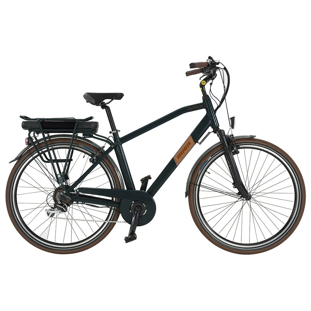 QÜer Ebike Manhattan 28´´ Elektrofahrrad, Black, One Size, 468Wh QÜer Ebike Manhattan 28´´ Elektrofahrrad, Black, One Size, 468Wh
