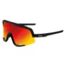 R2 Monster Sonnenbrille, Black matt, Red Revo/CAT2