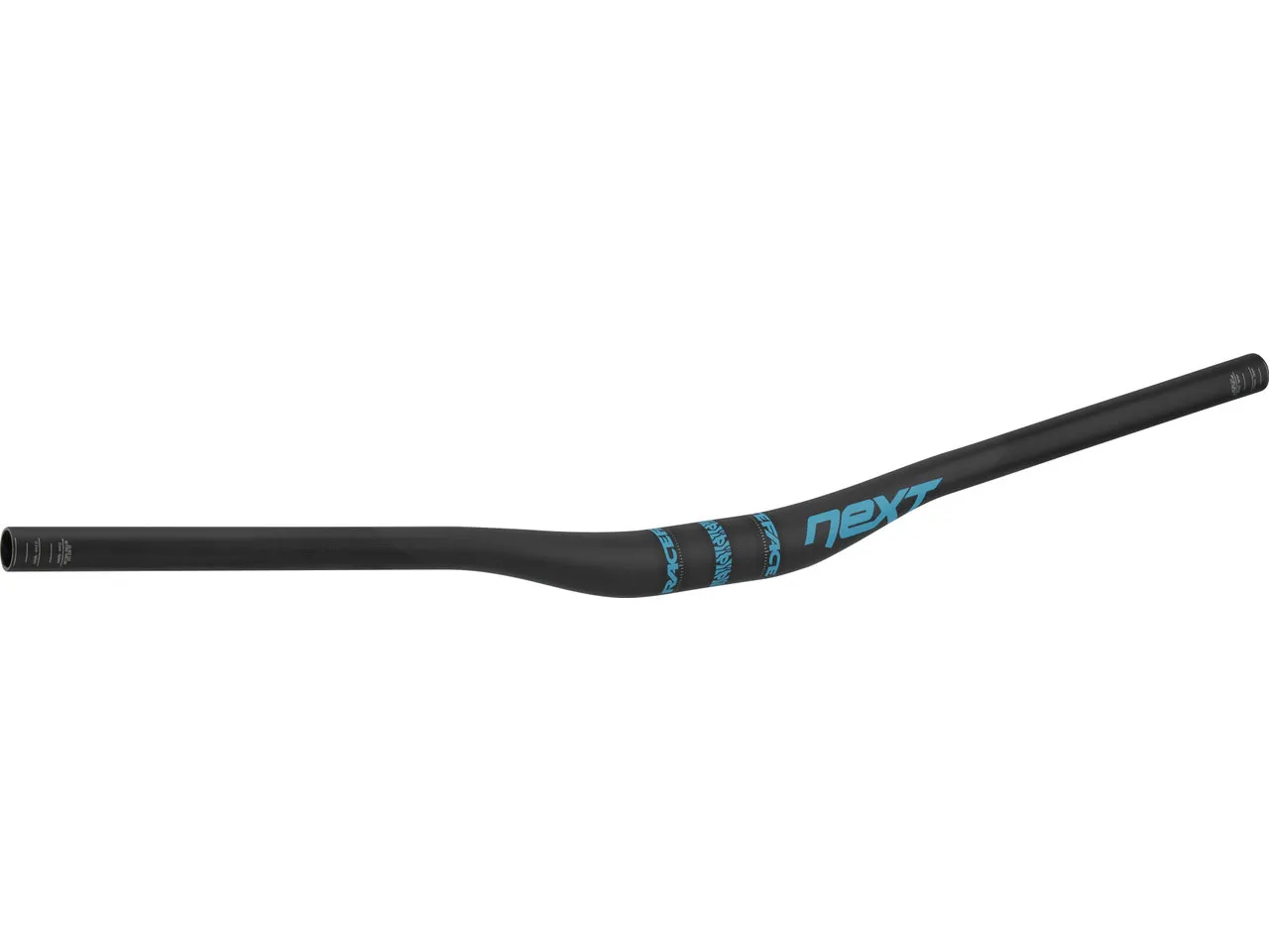 Race Face Next 35 20 mm Riser Carbon Lenker, Turquoise, 760mm 8° Race Face Next 35 20 mm Riser Carbon Lenker, Turquoise, 760mm 8°