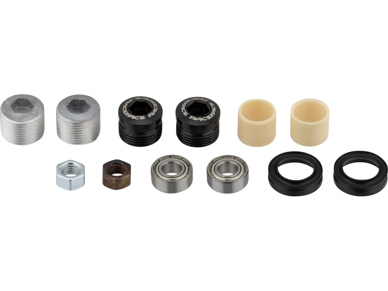 Race Face Rebuild Kit für Chester Plattformpedale, Silver / black / white, One Size