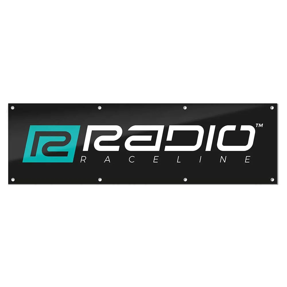 Radio Raceline Shop Banner, Black / white, 140 x 30cm Radio Raceline Shop Banner, Black / white, 140 x 30cm