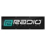 Radio Shop Banner, Black / blue, 100 x 40cm