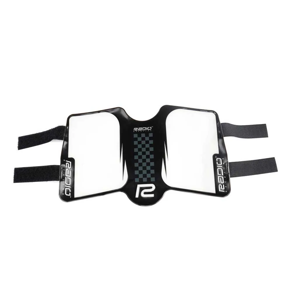 Radio Side Plate Velcro Gurt, White / black, One Size Radio Side Plate Velcro Gurt, White / black, One Size