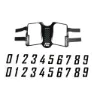 Radio Side Plate Velcro Gurt, White / black, One Size