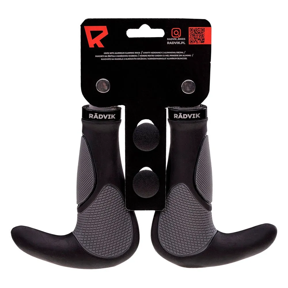 Radvik 2grip Griffe, Black / grey, 140mm Radvik 2grip Griffe, Black / grey, 140mm