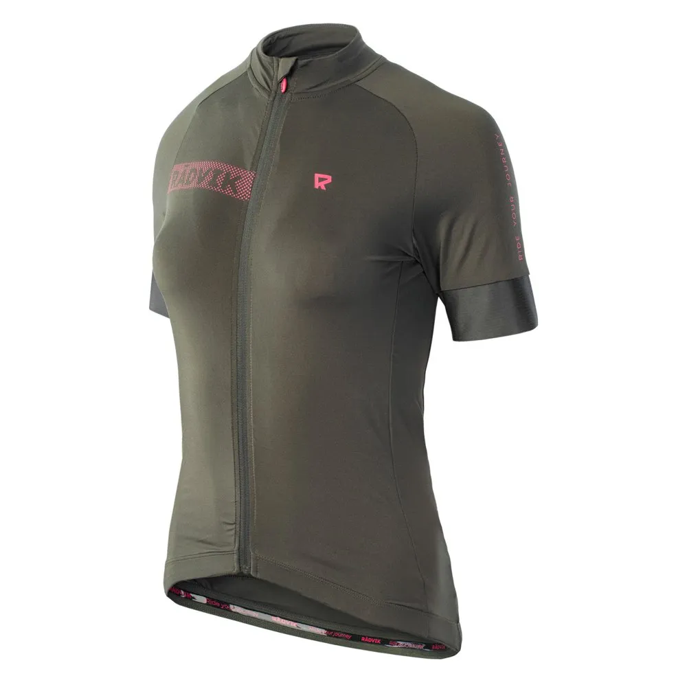 Radvik Bravo Lds Kurzarm-radtrikot, Forest night / azalea, L Radvik Bravo Lds Kurzarm-radtrikot, Forest night / azalea, L