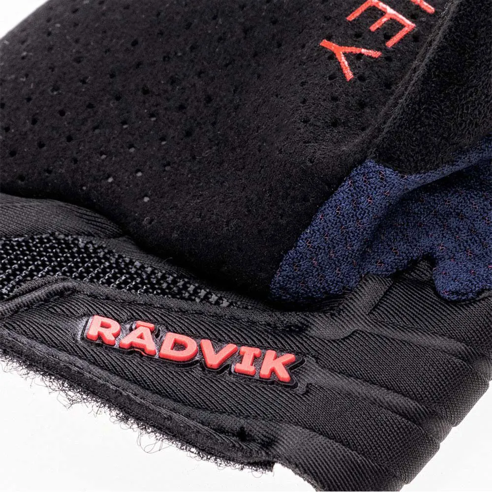 Radvik Cutort Kurze Handschuhe, Medieval blue / racing red