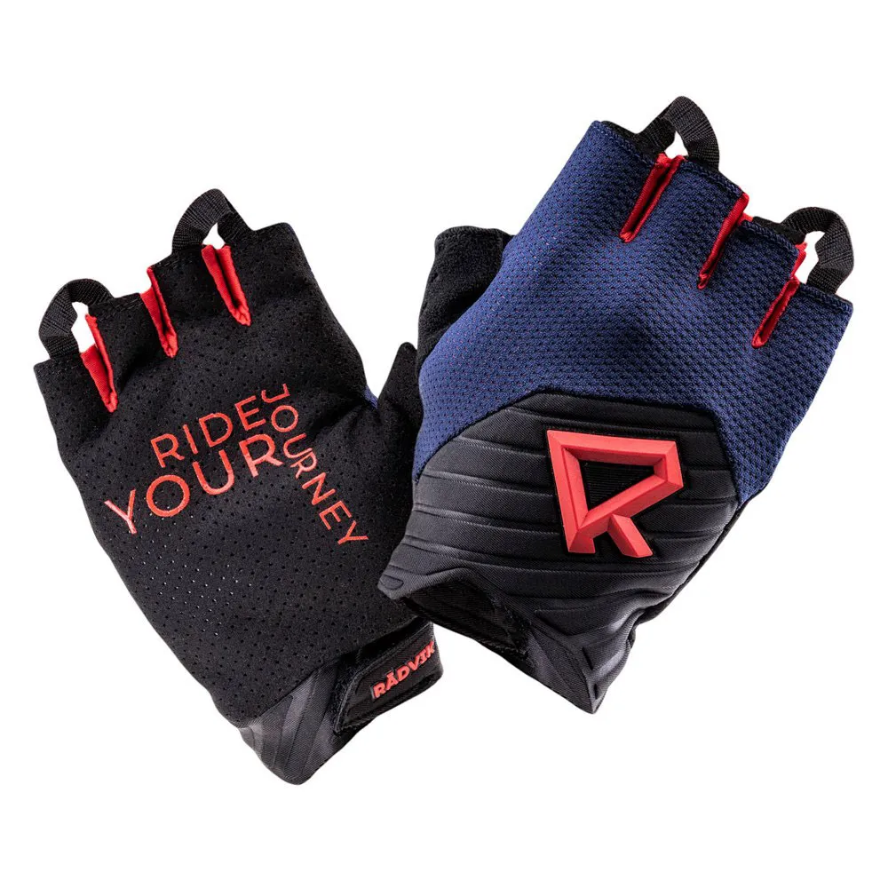 Radvik Cutort Kurze Handschuhe, Medieval blue / racing red