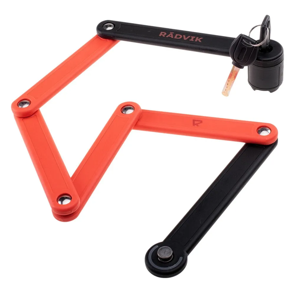 Radvik Fjordane Faltschloss, Black / tangerine tango, One Size Radvik Fjordane Faltschloss, Black / tangerine tango, One Size