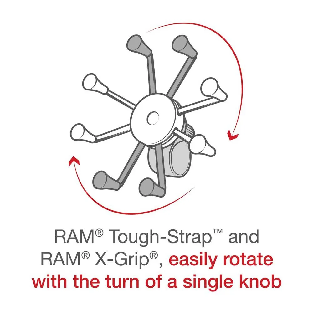 Ram Mounts Tough-strap™ X-grip® Large Lenkertelefonhalterung, Black, One Size Ram Mounts Tough-strap™ X-grip® Large Lenkertelefonhalterung, Black, One Size