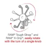 Ram Mounts Tough-strap™ X-grip® Large Lenkertelefonhalterung, Black, One Size