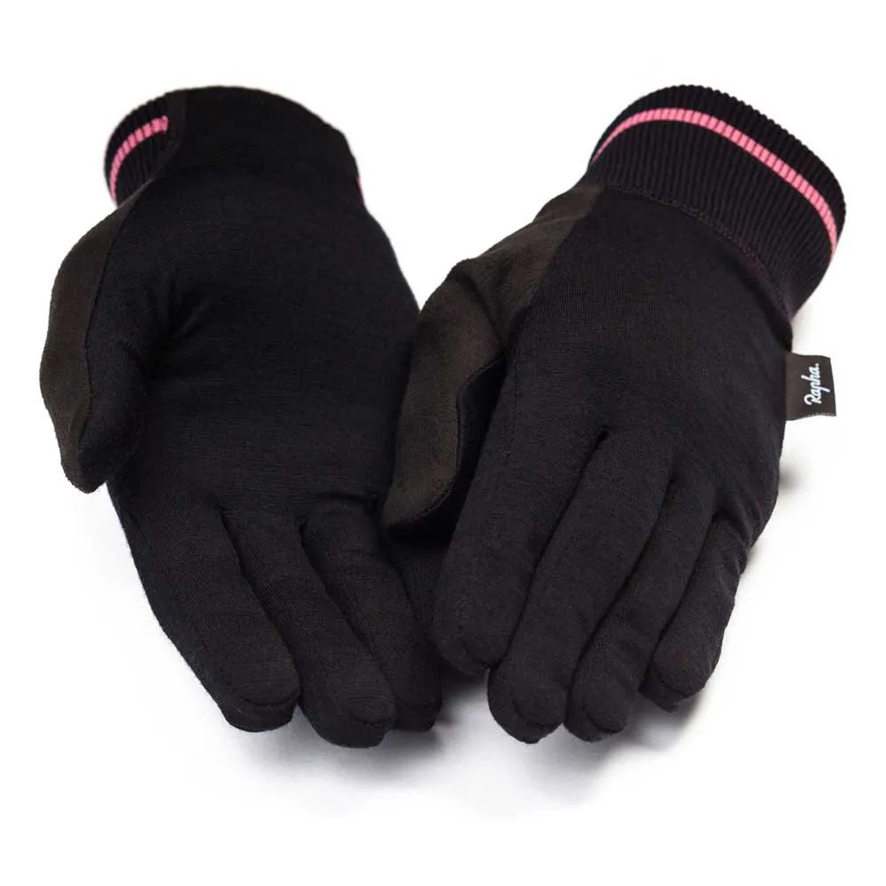 Rapha Merino Liner Handschuhe, Black / black