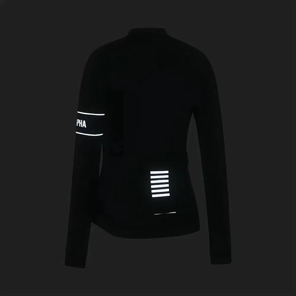 Rapha Pro Team Thermal Langarm Damentrikot, Blw schwarz Rapha Pro Team Thermal Langarm Damentrikot, Blw schwarz